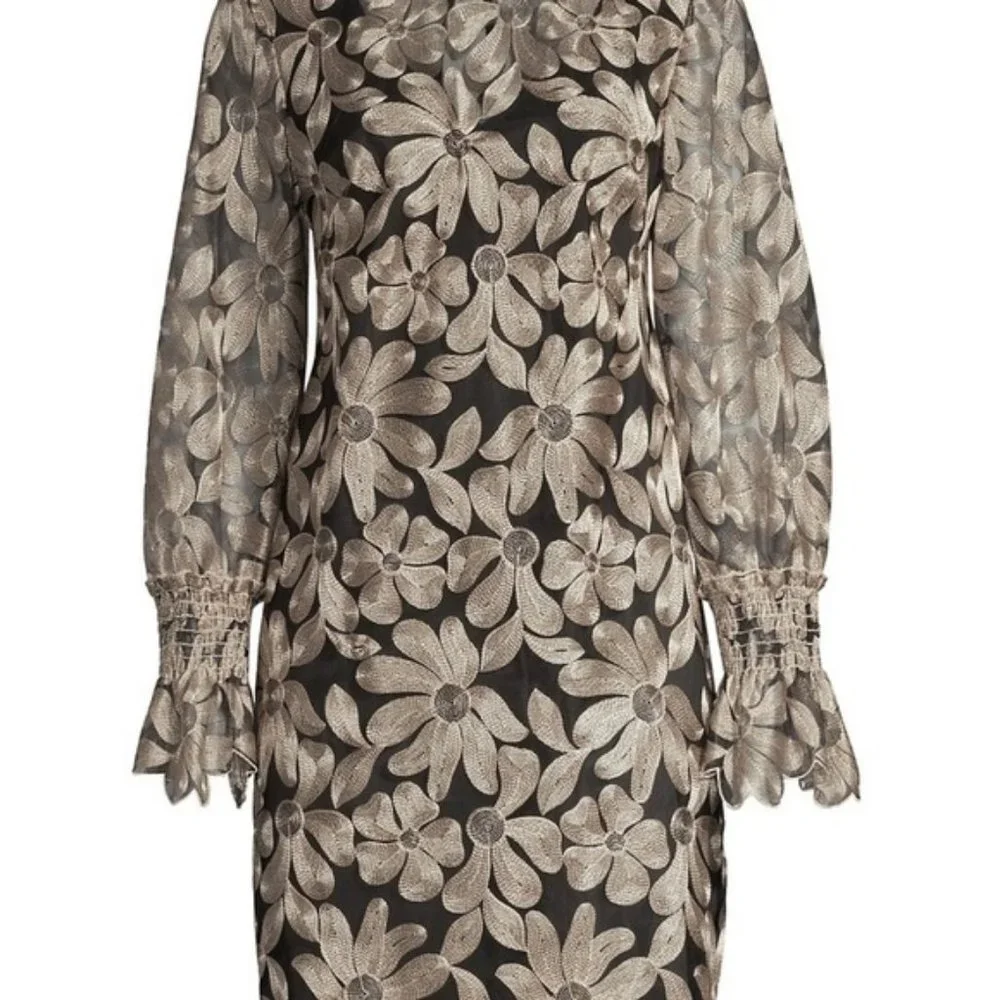 Trina Turk Wine Country Vinology Embroidery Sheath Dress Size 4 NWT - Picture 3 of 7